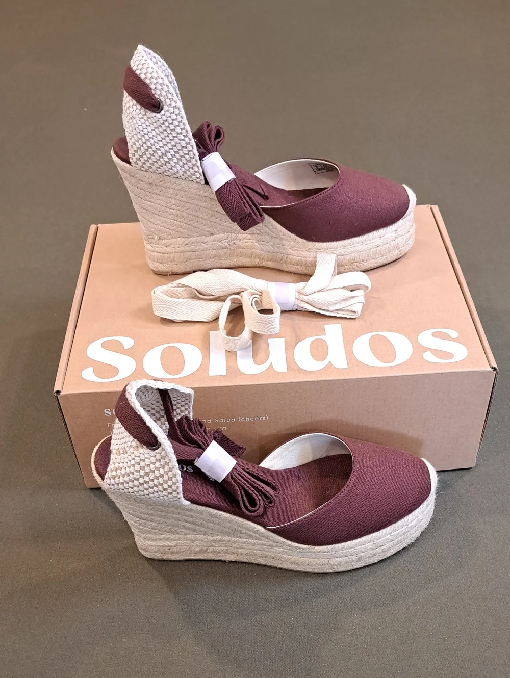 Soludos The Marseille Platform Wedge Espadrille - Color: Chocolate - Size: 9